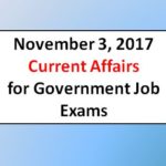 Current Affairs Today November 3 2017