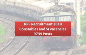 RPF Recruitment 2018