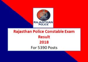 Rajasthan Police Result 2018
