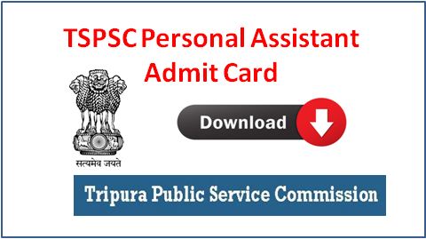 TPSC Personal Assistant Admit Card
