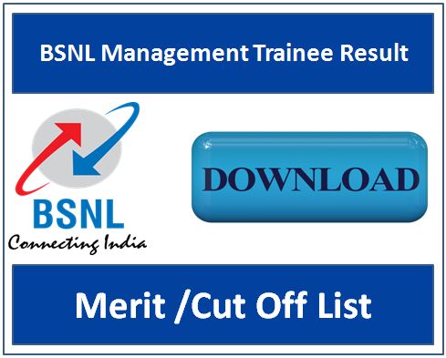 BSNL Management Trainee Result Check Merit