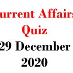 Questions on current affairs of 29 December