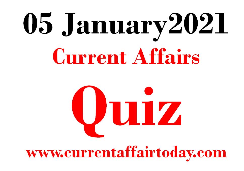 Current Affairs 5 January 2021 quiz