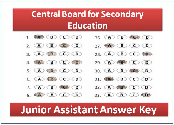 CBSE Junior Assistant Answer Key