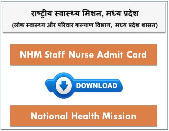 NHM Madhya Pradesh Staff Nurse Admit Card