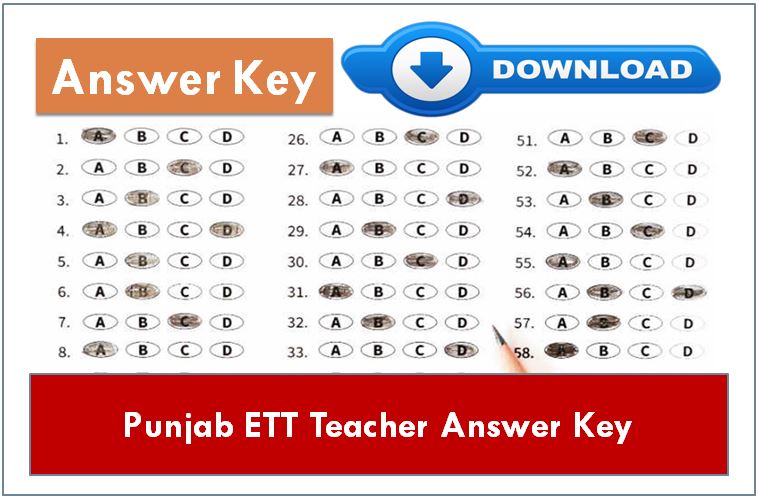 Punjab ETT Teacher Exam Answer key