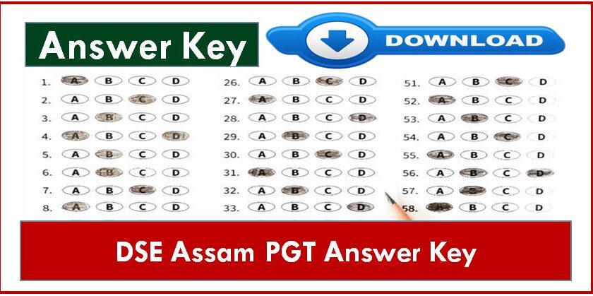 Assam PGT Answer Key Download now