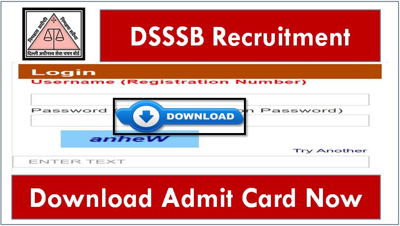 DSSSB Assistant Teacher Nursery Admit Card download