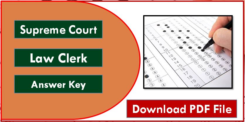 Supreme Court Law Clerk Answer Key Pdf